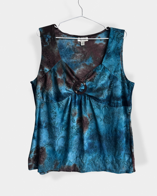 Dressbarn - blå/brun topp