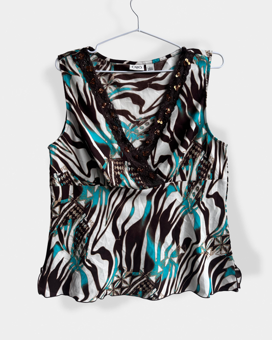 Cato - animal print topp