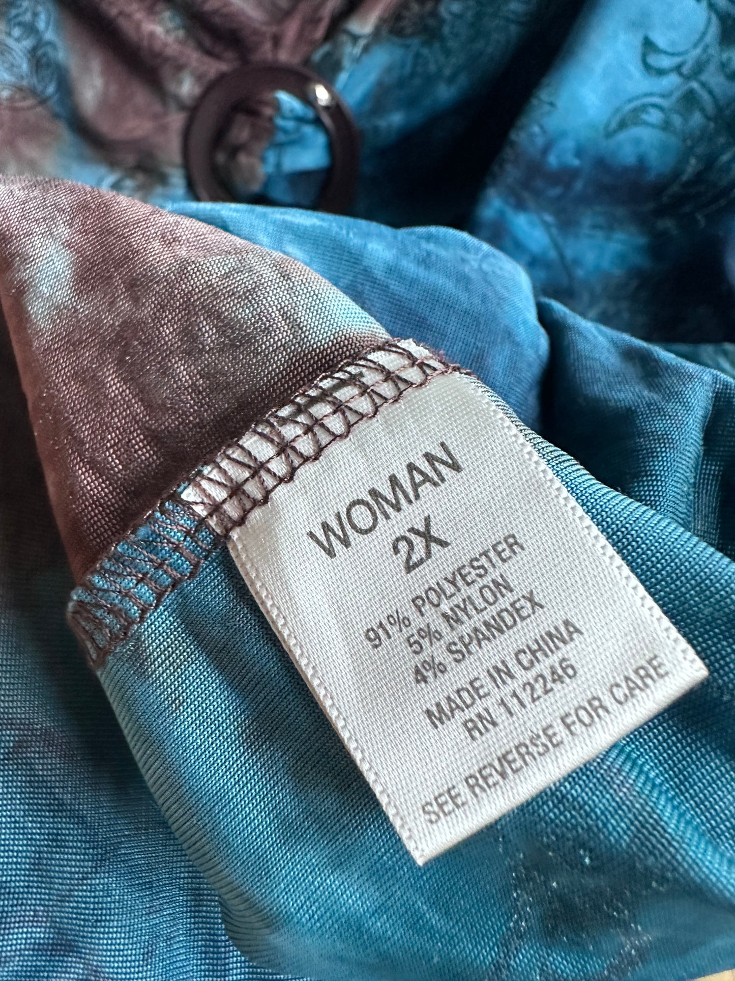 Dressbarn - blå/brun topp