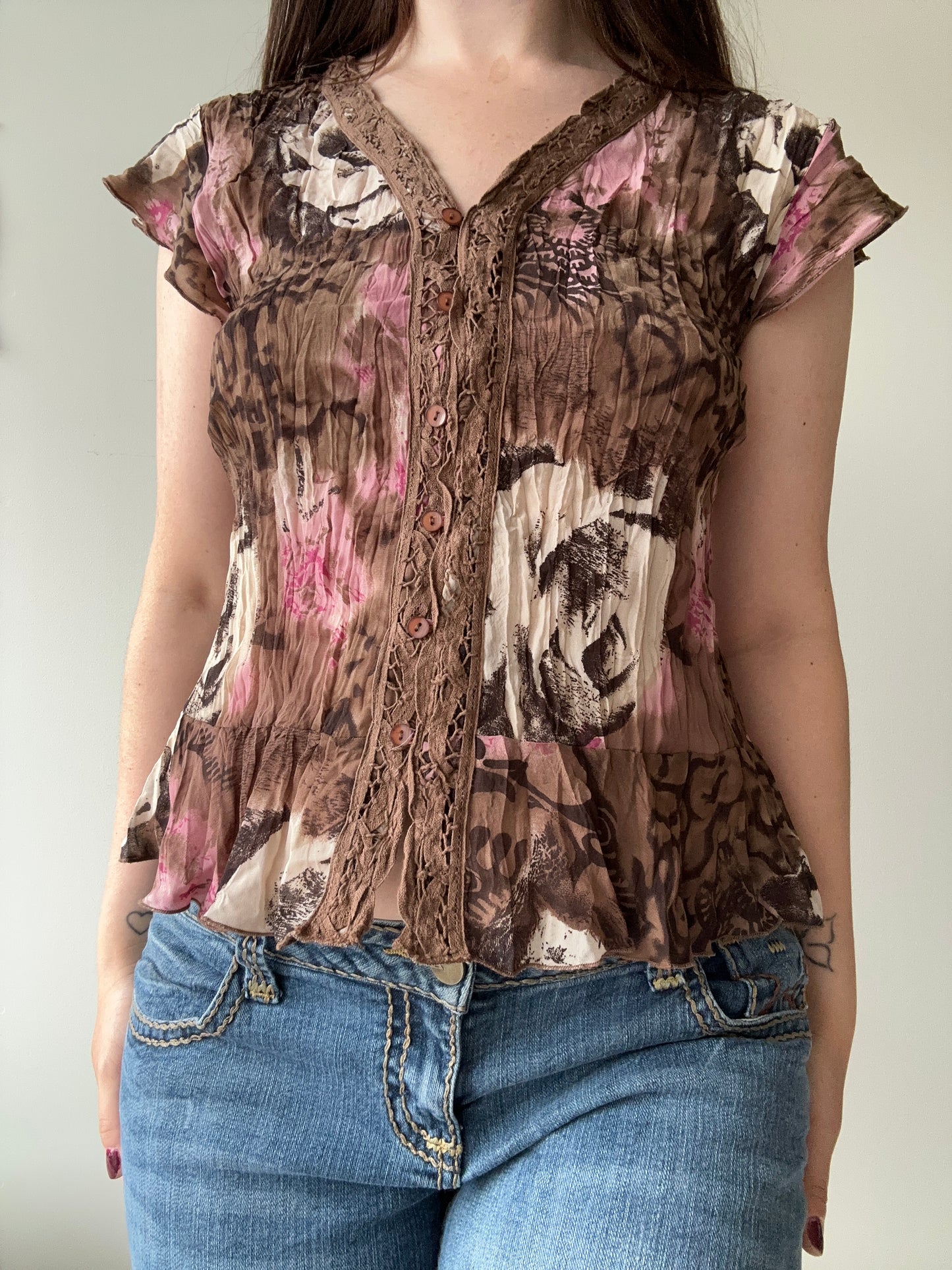 Dressbarn - mønstret bluse