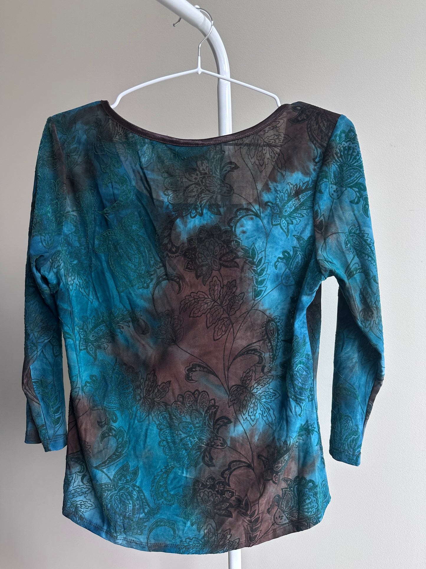 Dressbarn- blå/ brun topp